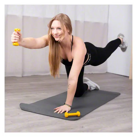 Hand-held dumbbell, 0.5 kg, yellow, one piece