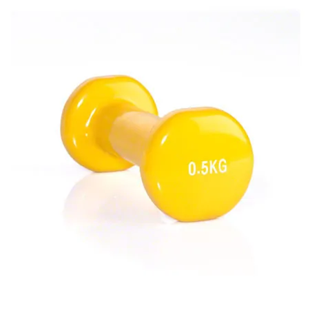 Hand-held dumbbell, 0.5 kg, yellow, one piece