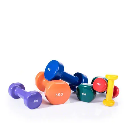 Hand-held dumbbell, 0.5 kg, yellow, one piece