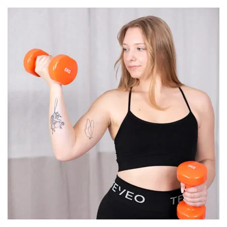 Hand-held dumbbells, 5 kg, orange, one piece