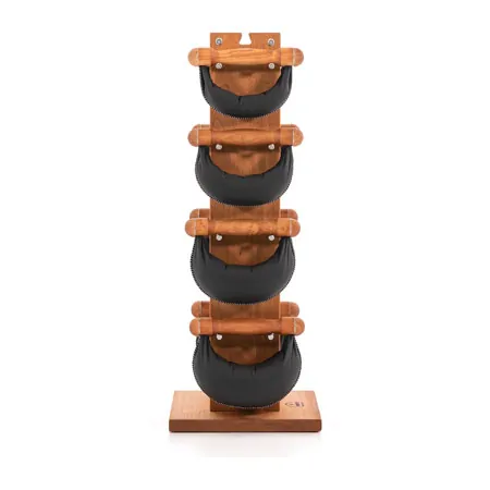 NOHrD Swing Tower incl. 8 Swing dumbbells, 40 kg, cherry