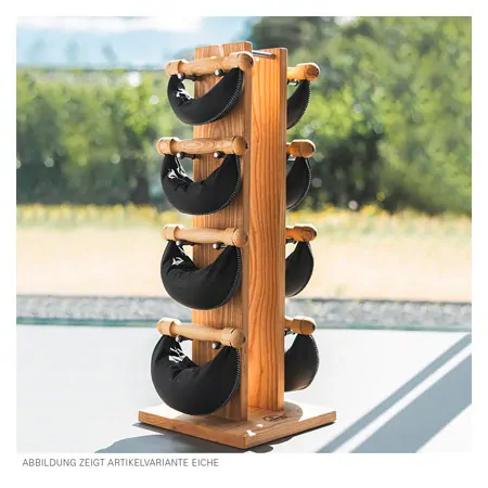 NOHrD Swing Tower incl. 8 Swing dumbbells, 40 kg, nut tree
