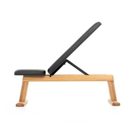 NOHrD training bench, WeightBench, oak, imitation leather