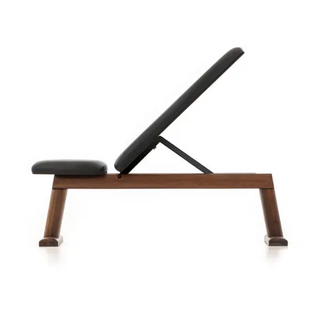 NOHrD training bench, WeightBench, walnut, imitation leather