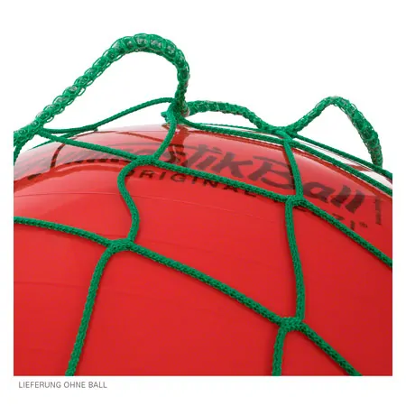 Ball net for 2 gymnastic balls, green