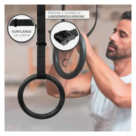 Sport-Tec outdoor gymnastic rings made of plastic incl. adjustable straps