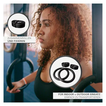 Sport-Tec outdoor gymnastic rings made of plastic incl. adjustable straps