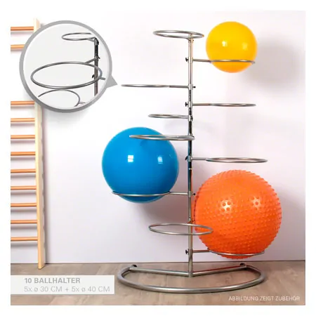 Gymnastics ball rack for 10 balls