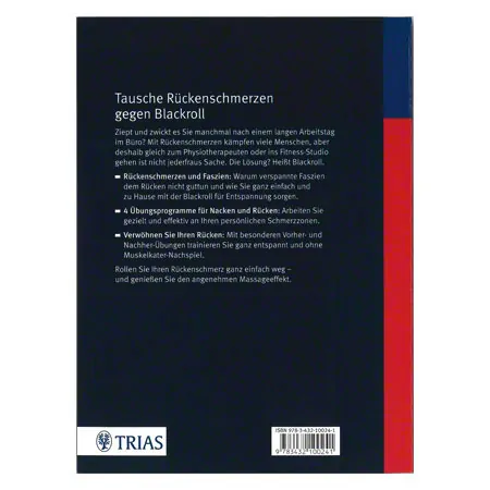 Book BLACKROLL Back, fascial training against backache, 128 Seiten