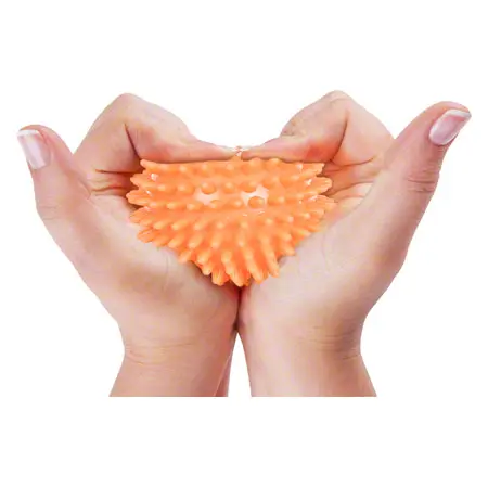 Spiky Massage Ball,  6 cm, neon-orange, soft