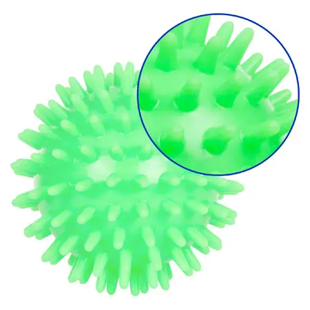 Spiky Massage Ball,  7 cm, neon-green, soft