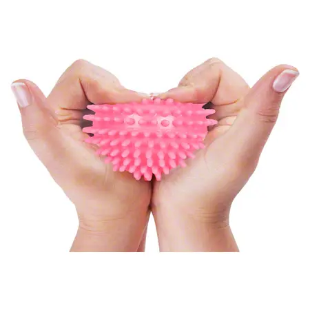 Spiky Massage Ball,  9 cm, neon- pink, soft