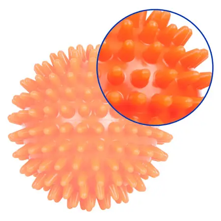 Spiky Massage Ball,  6 cm, orange, medium