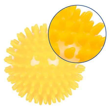 Spiky Massage Ball,   8 cm, yellow, medium