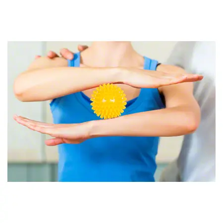 Spiky Massage Ball,   8 cm, yellow, medium