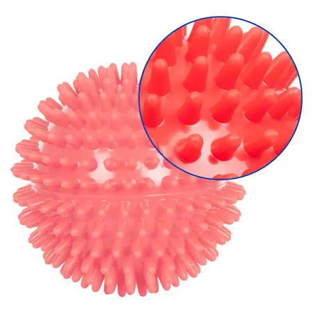 Spiky Massage Ball,  9 cm, red, medium