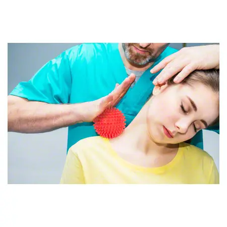 Spiky Massage Ball,  9 cm, red, medium