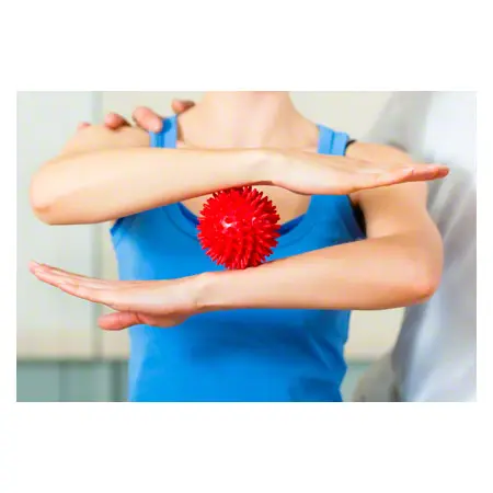 Spiky Massage Ball,  9 cm, red, medium
