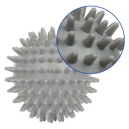 Spiky Massage Ball,  8 cm, gray , hard