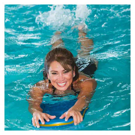 Swimming board Senior made of PE foam, 48x28x4 cm