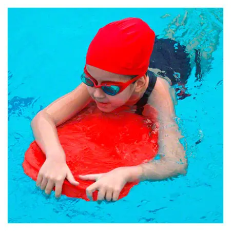 Swimming board junior made of PE foam, 34x21x3 cm