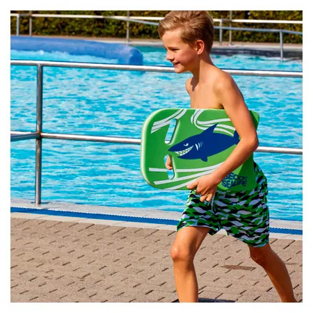BECO-SEALIFE kickboard swimming board SHARKY, 47x31x3,6 cm, green