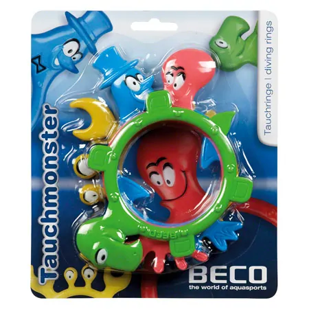 BECO Diving ring set Diving monster,  10 cm, 4 pcs.