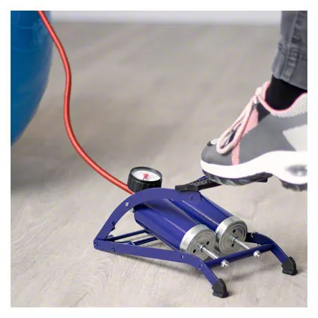 Foot pump incl. manometer, 2 cylinder