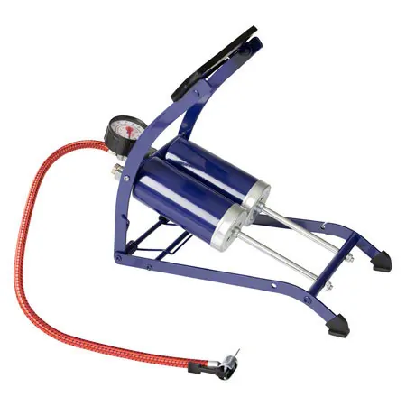 Foot pump incl. manometer, 2 cylinder