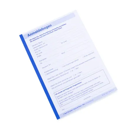 Registration, 5 blocks of 50 sheets (250 sheets), DIN A5