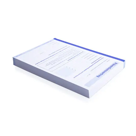 Copy of prevention contract, 1 block of 100 sets (200 sheets), DIN A5