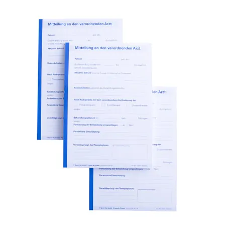 Notification to the prescribing doctor, 5 blocks of 50 sheets (250 sheets), A5
