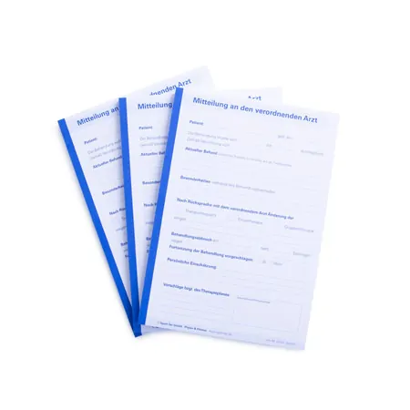 Notification to the prescribing doctor, 5 blocks of 50 sheets (250 sheets), A5