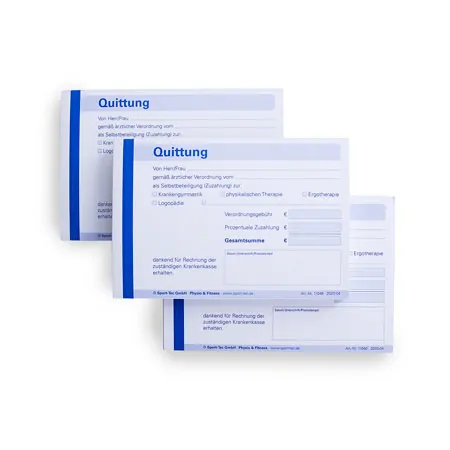 Copy of receipt book, 5 blocks of 50 sentences, DIN A6 landscape