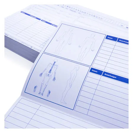 Patients flashcards, 100 pieces, folded on A5 landscape