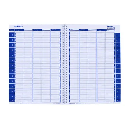 Personal organiser, 2 columns, 20-min interval, Monday - Friday, A4