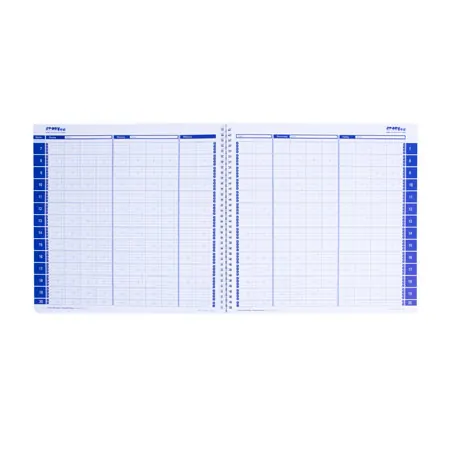 Personal organiser, 4 columns, 15-min interval, Monday - Friday, 30x30 cm