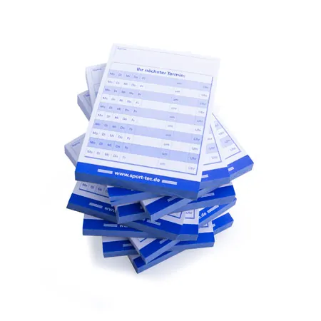 Appointment slip block, 10 blocks of 75 sheets (750 sheets), DIN A7