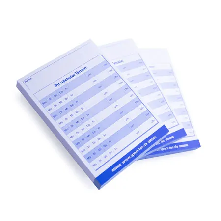 Appointment slip block, 10 blocks of 75 sheets (750 sheets), DIN A7