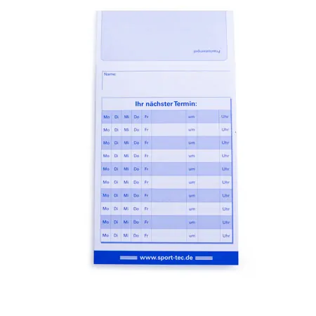 Appointment slip block, 10 blocks of 75 sheets (750 sheets), DIN A7