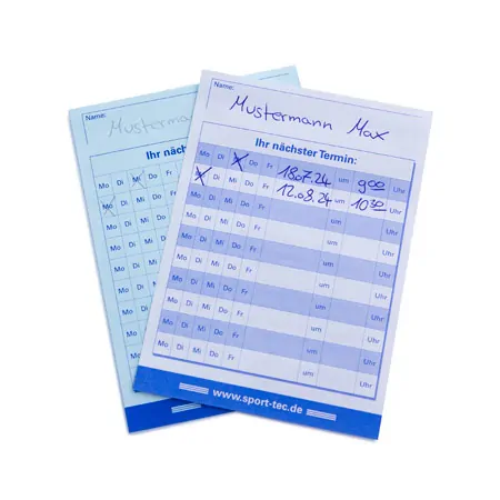 Copy of appointment slip, 10 blocks of 75 sets (1500 sheets), DIN A7