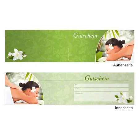 Voucher - wellness - , 25 pieces, DIN long format