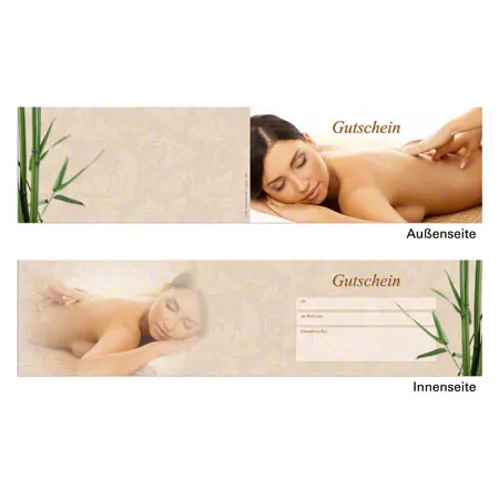 Voucher - massage - , 25 pieces, DIN long format
