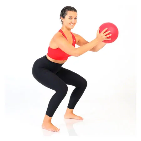 TOGU medicine ball made of Ruton,  21 cm, 1 kg, red