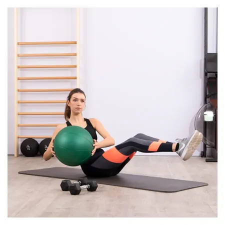 TOGU medicine ball made of Ruton,  34 cm, 4 kg, green