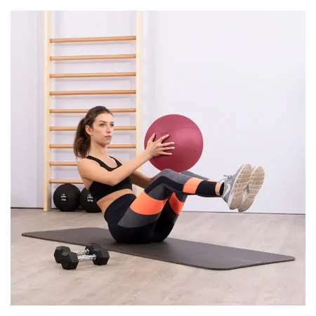 TOGU medicine ball made of ruton,  34 cm, 5 kg, red