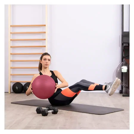 TOGU medicine ball made of ruton,  34 cm, 5 kg, red