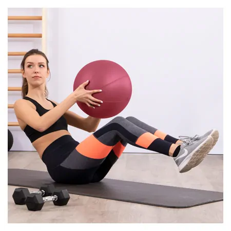 TOGU medicine ball made of ruton,  34 cm, 5 kg, red