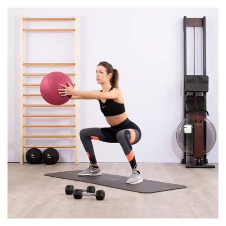 TOGU medicine ball made of ruton,  34 cm, 5 kg, red