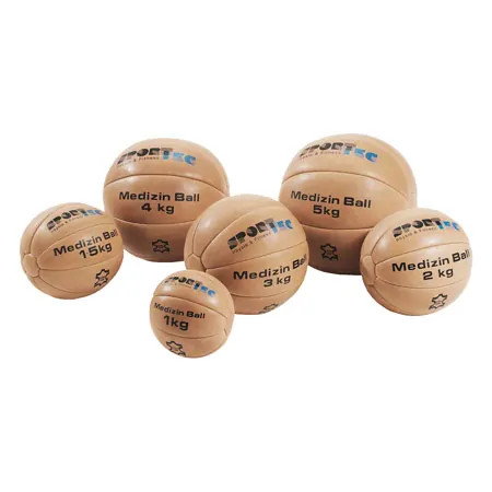 Medicine ball made of leather, � 19 cm, 1kg